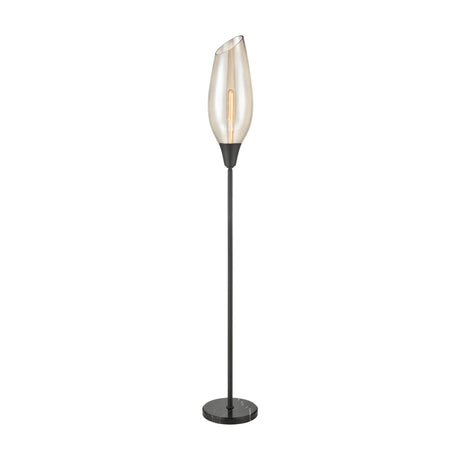 Taper floor lamp in black finish