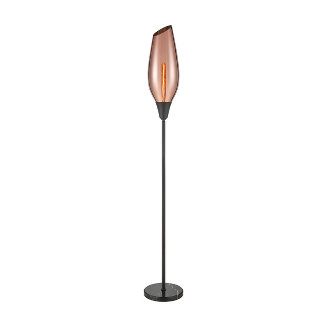 Taper floor lamp in black finish