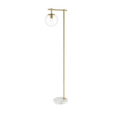 Avenue floor lamp in brass finish