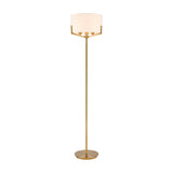 Clifton 3 light floor lamp in brass finish