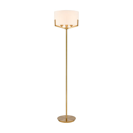 Clifton 3 light floor lamp in brass finish