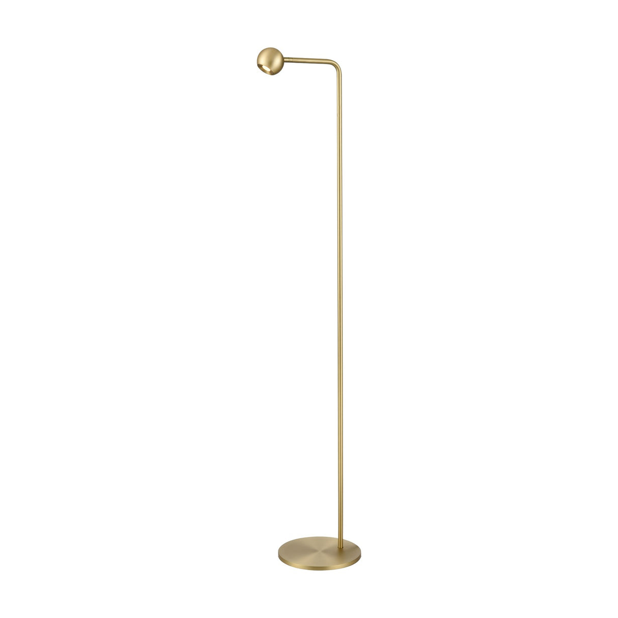 Iris floor lamp in satin brass finish