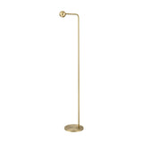 Iris floor lamp in satin brass finish