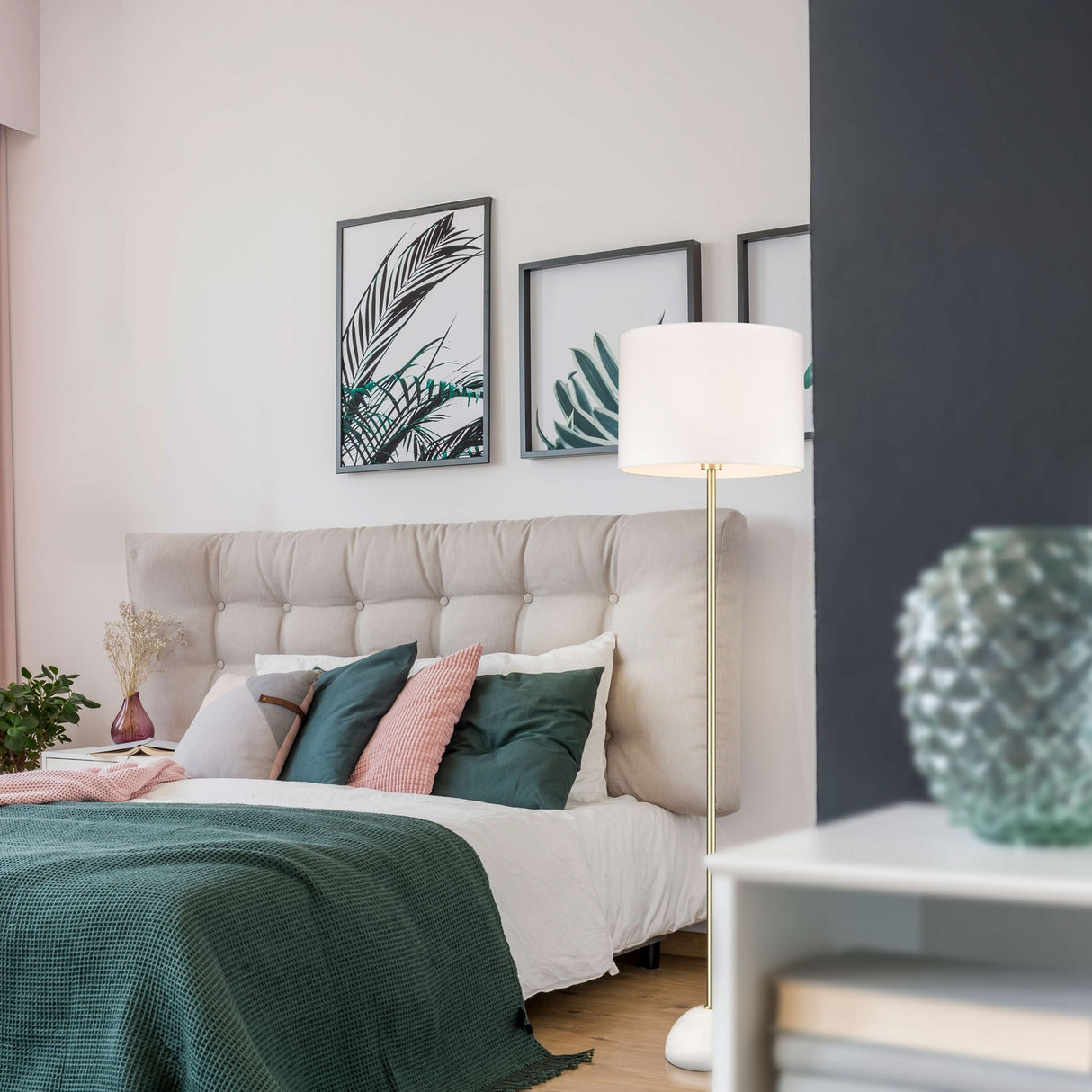 Brooke floor lamp, shown in a room setting