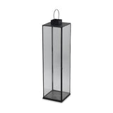 Sia Large Glass Lantern - Antique Black