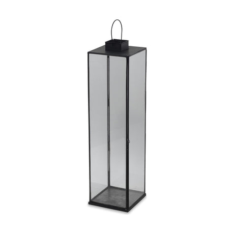 Sia Large Glass Lantern - Antique Black
