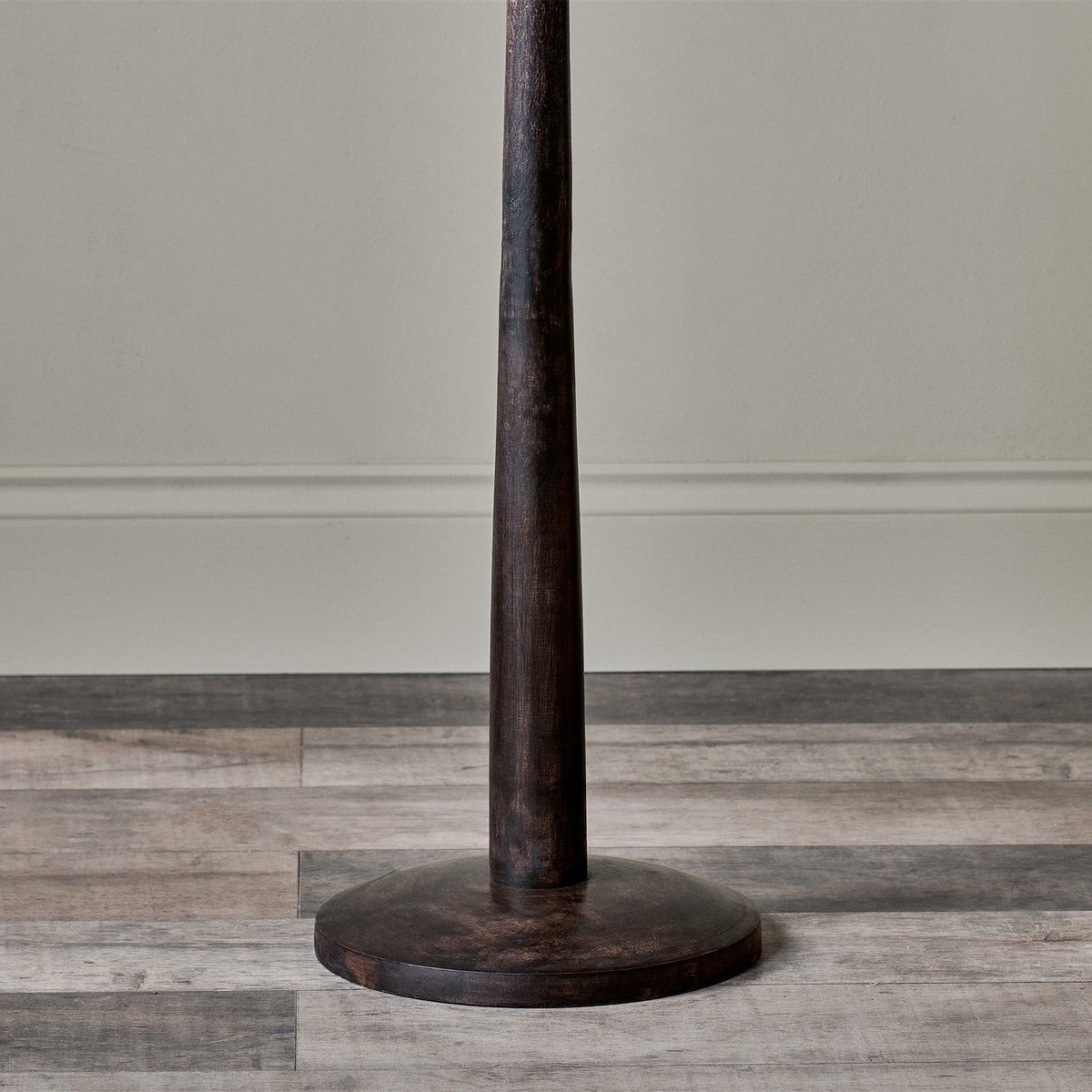 Sahar Mango Wood Floor Lamp Base - Dark Stain