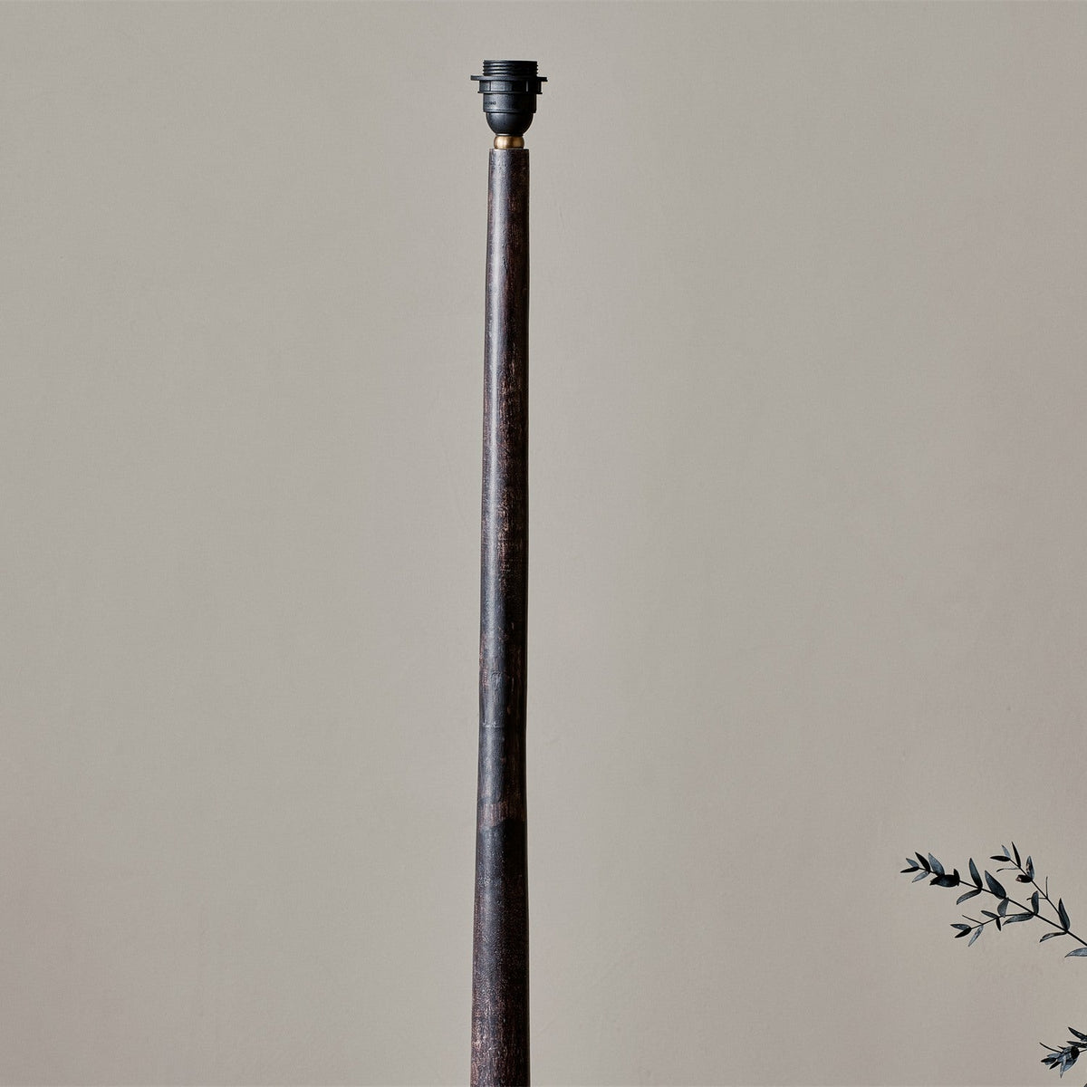 Sahar Mango Wood Floor Lamp Base - Dark Stain