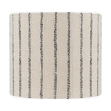 Sanja Small Cotton Stripe Lampshade - Off White & Grey
