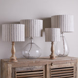 Sanja Extra Large Stripe Lampshade - Off White & Grey