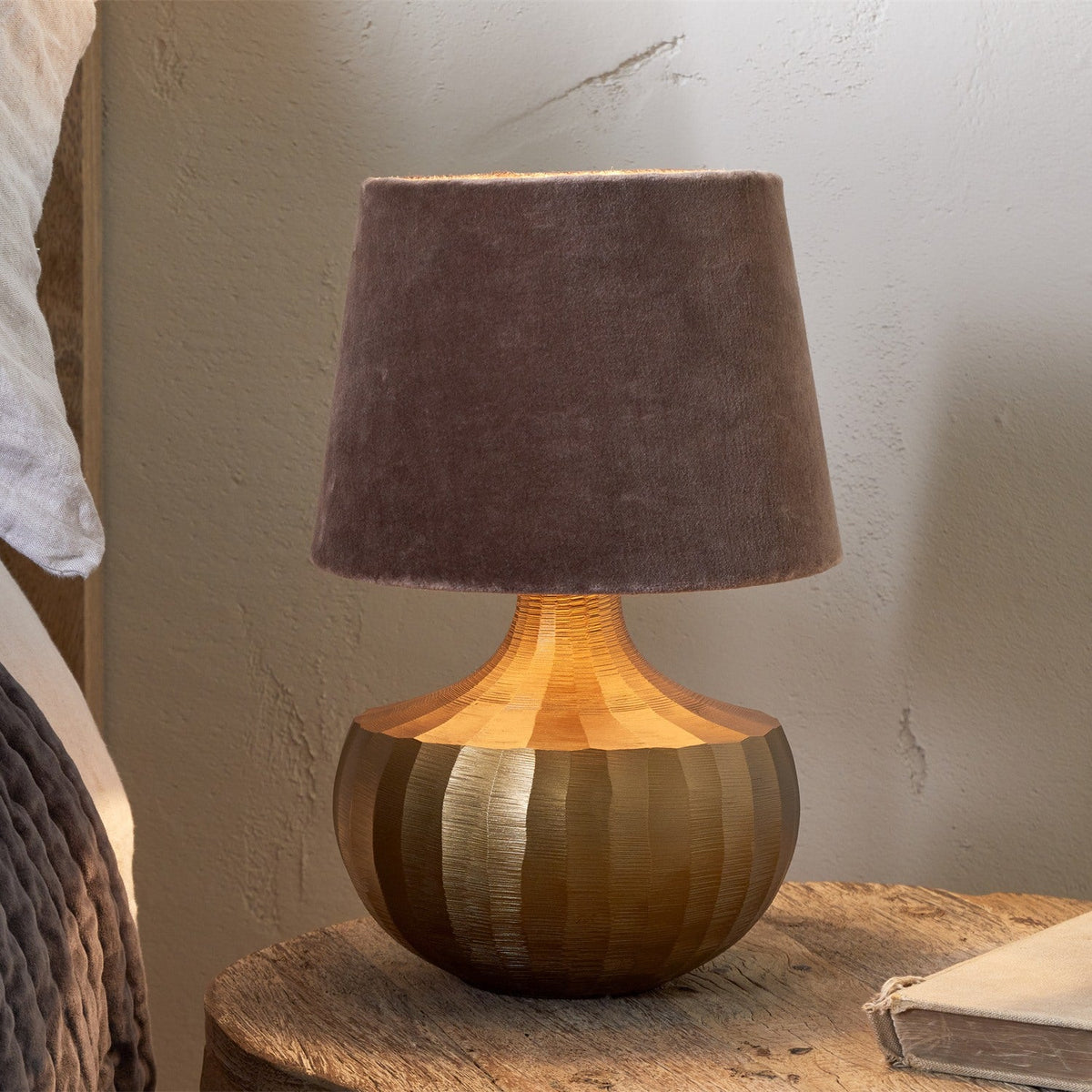 Sakiti Cast Aluminium Table Lamp Base - Antique Brass