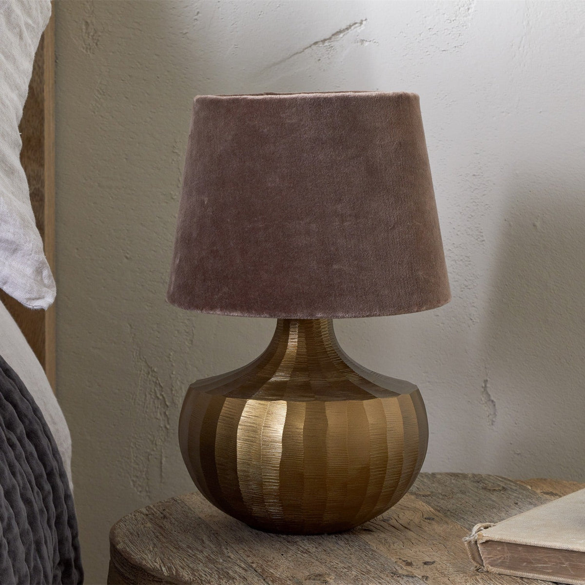Sakiti Cast Aluminium Table Lamp Base - Antique Brass