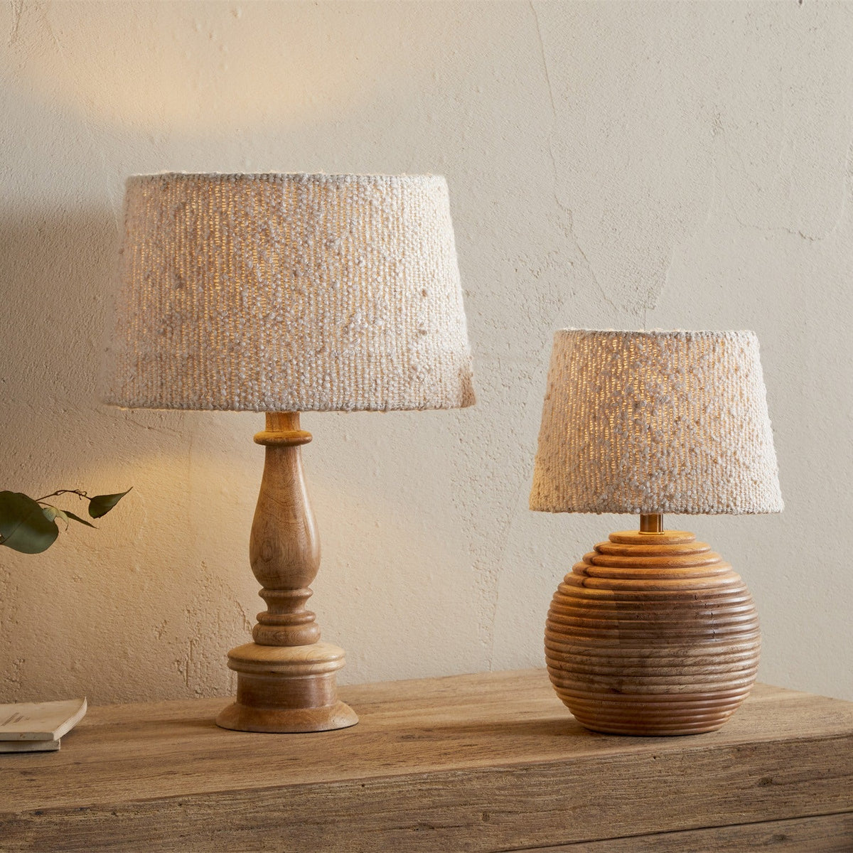 Sakiti Medium Boucle Lampshade - Off White