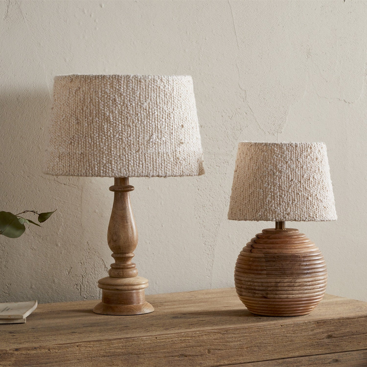Sakiti Medium Boucle Lampshade - Off White
