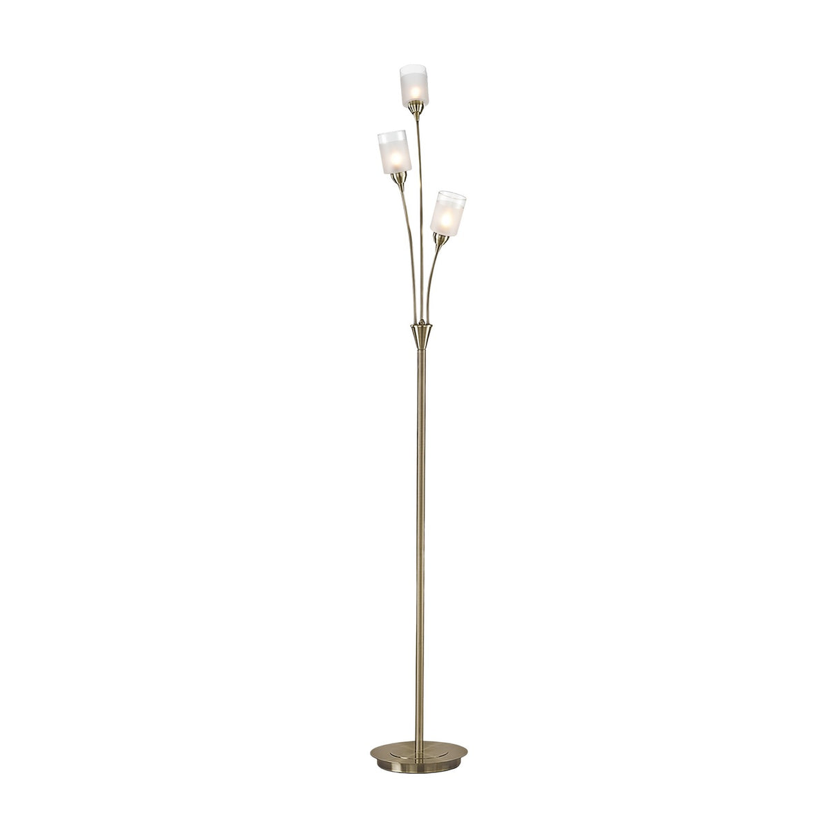Campani 3 light floor lamp in bronze finish