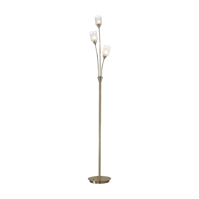 Campani 3 light floor lamp in bronze finish