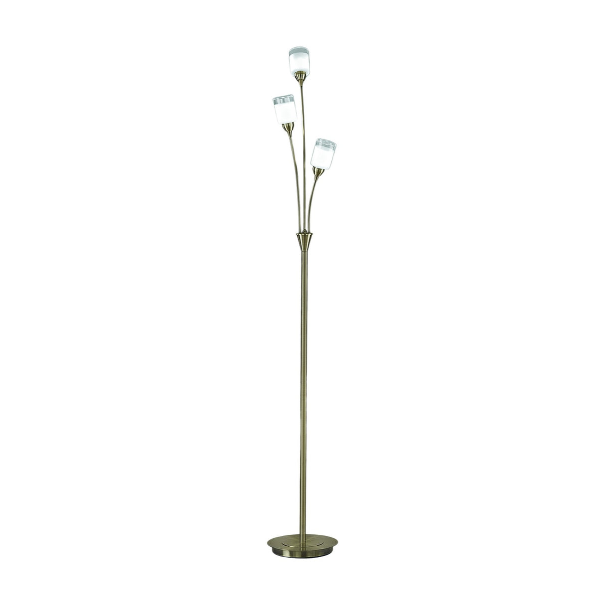 Campani 3 light floor lamp in bronze finish, alternative view