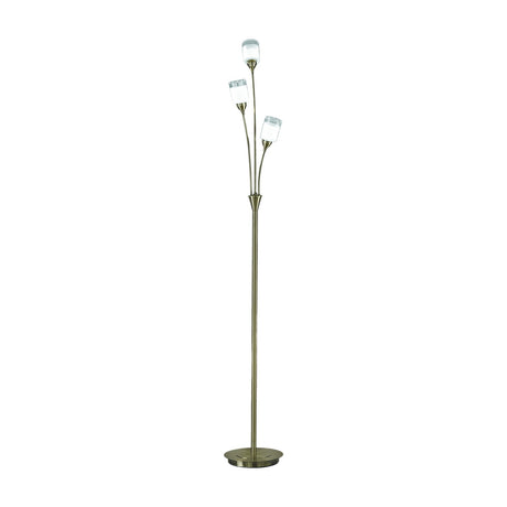 Campani 3 light floor lamp in bronze finish, alternative view