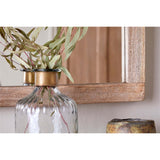 Sande Mango Wood Arched Wall Mirror - Natural