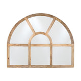 Sande Mango Wood Arched Wall Mirror - Natural