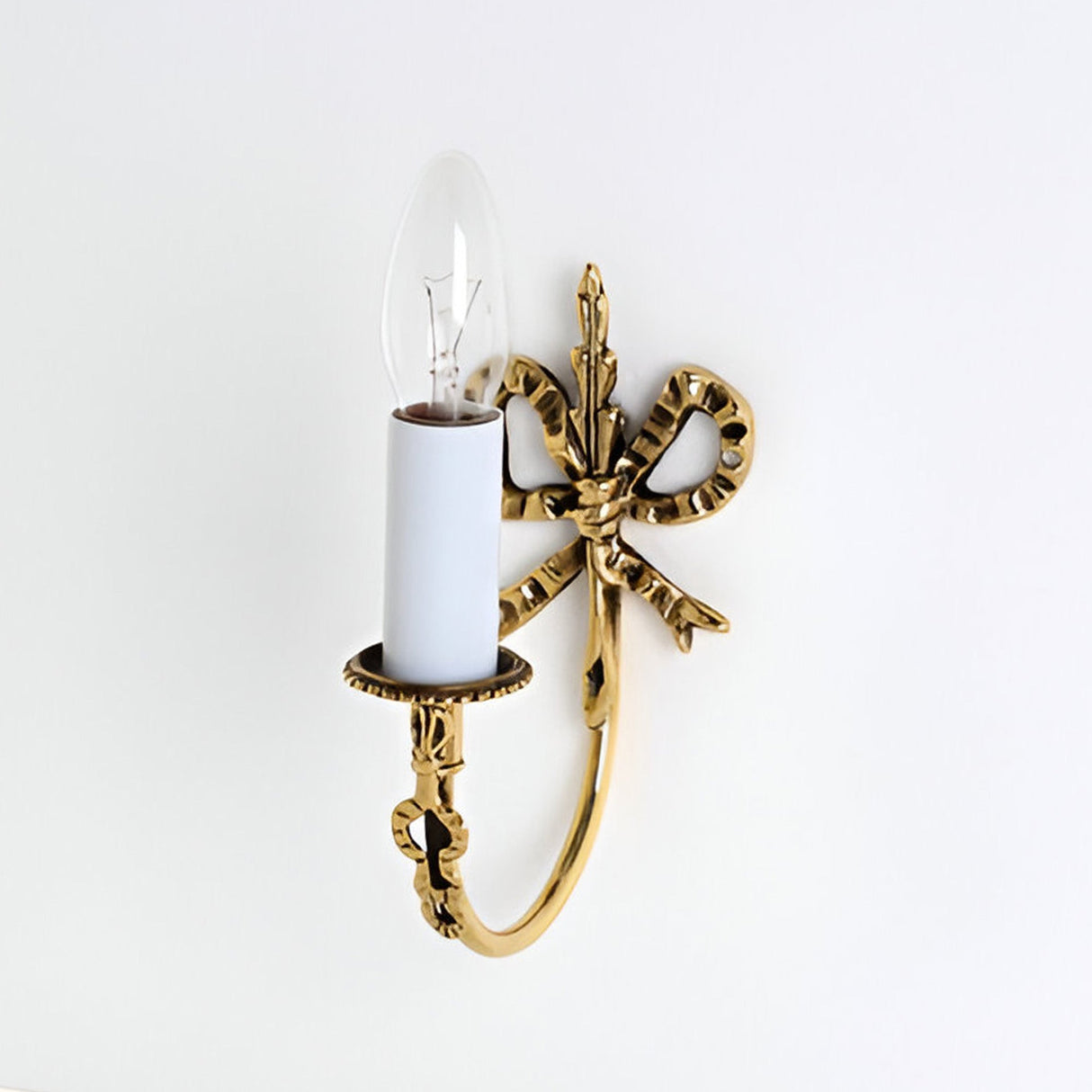 Ridmore 1 Light Solid Brass Bow-Tie Wall Light - Polished Brass
