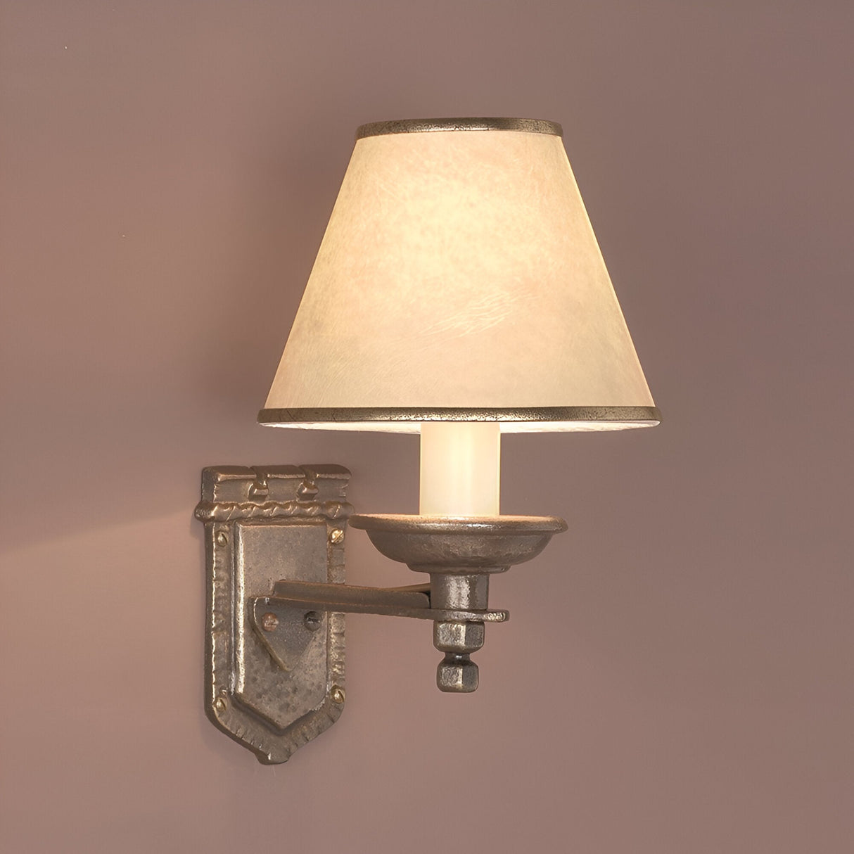 Turren 1 Light Solid Brass Wall Light - Light Bronze