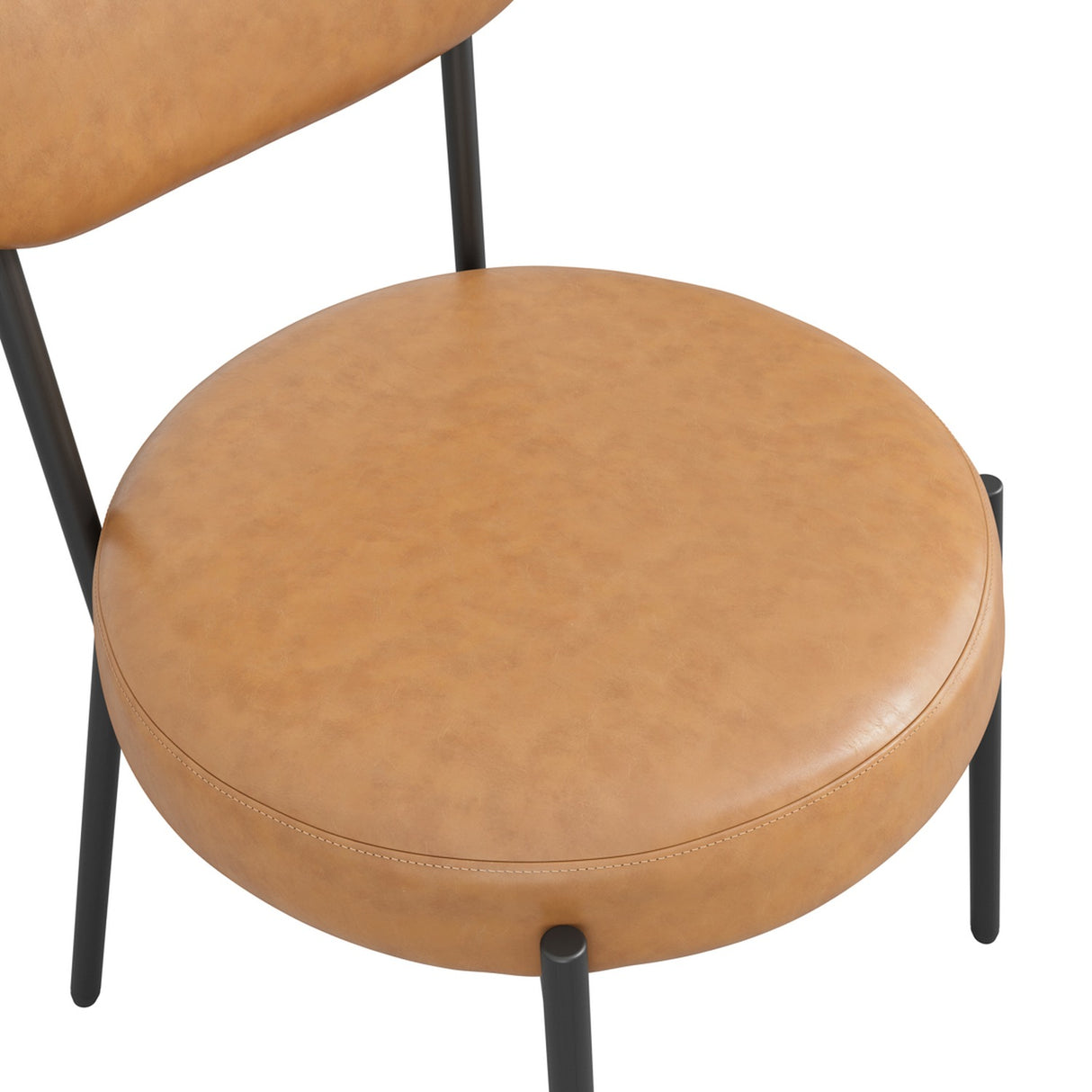Smith Dining Chair - Caramel with Black
