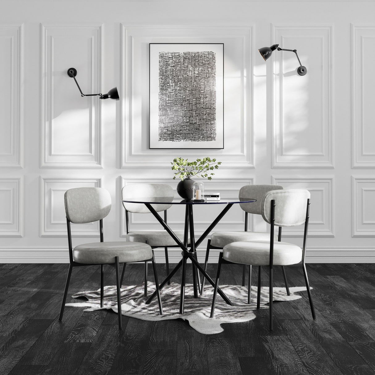 Smith Dining Chair - Graphite with Black