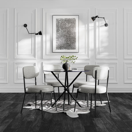 Smith Dining Chair - Graphite with Black