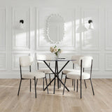 Smith Dining Chair - Ivory with Black