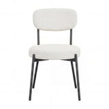 Smith Dining Chair - Ivory with Black