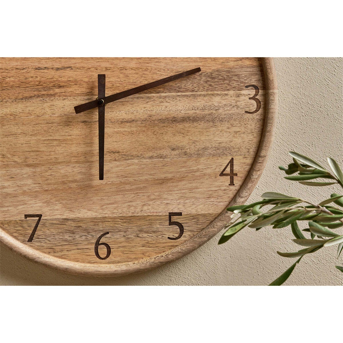 Som Mango Wood Wall Clock - Natural
