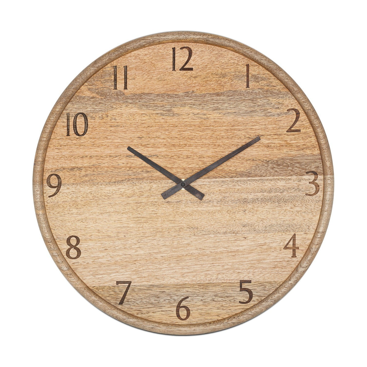 Som Mango Wood Wall Clock - Natural