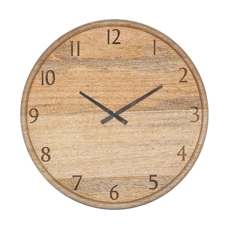 Som Mango Wood Wall Clock - Natural