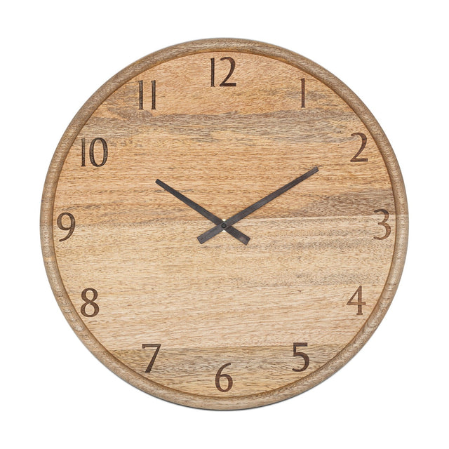Som Mango Wood Wall Clock - Natural