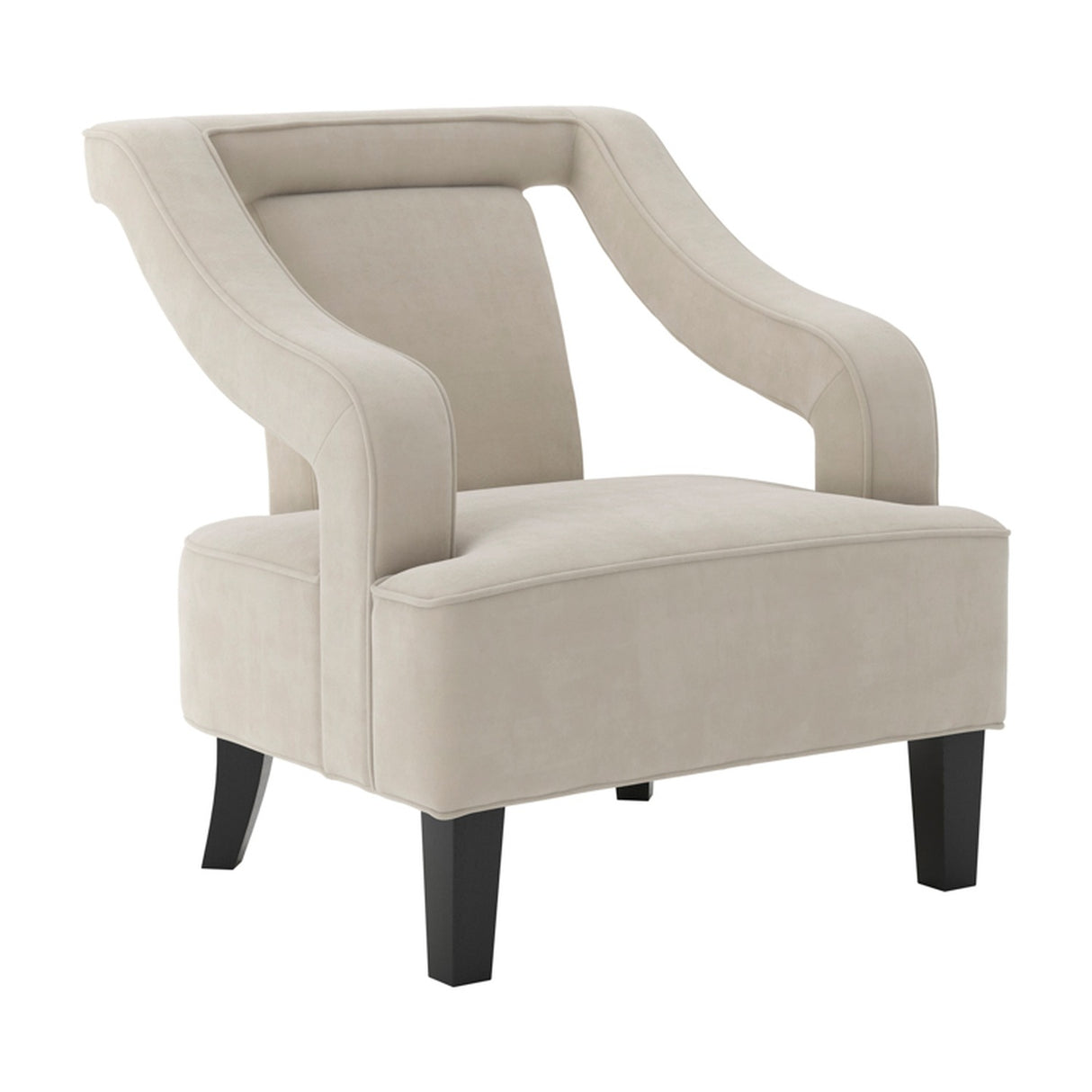 Sofia Accent Chair – Ivory with Black