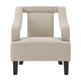 Sofia Accent Chair – Ivory with Black