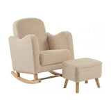 Soother Rocking Nursing Chair & Footstool Set - Oat