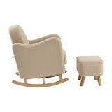 Soother Rocking Nursing Chair & Footstool Set - Oat