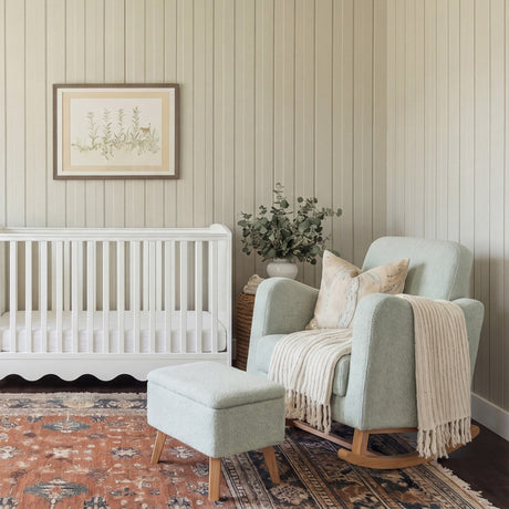 Soother Rocking Nursing Chair & Footstool Set - Sage