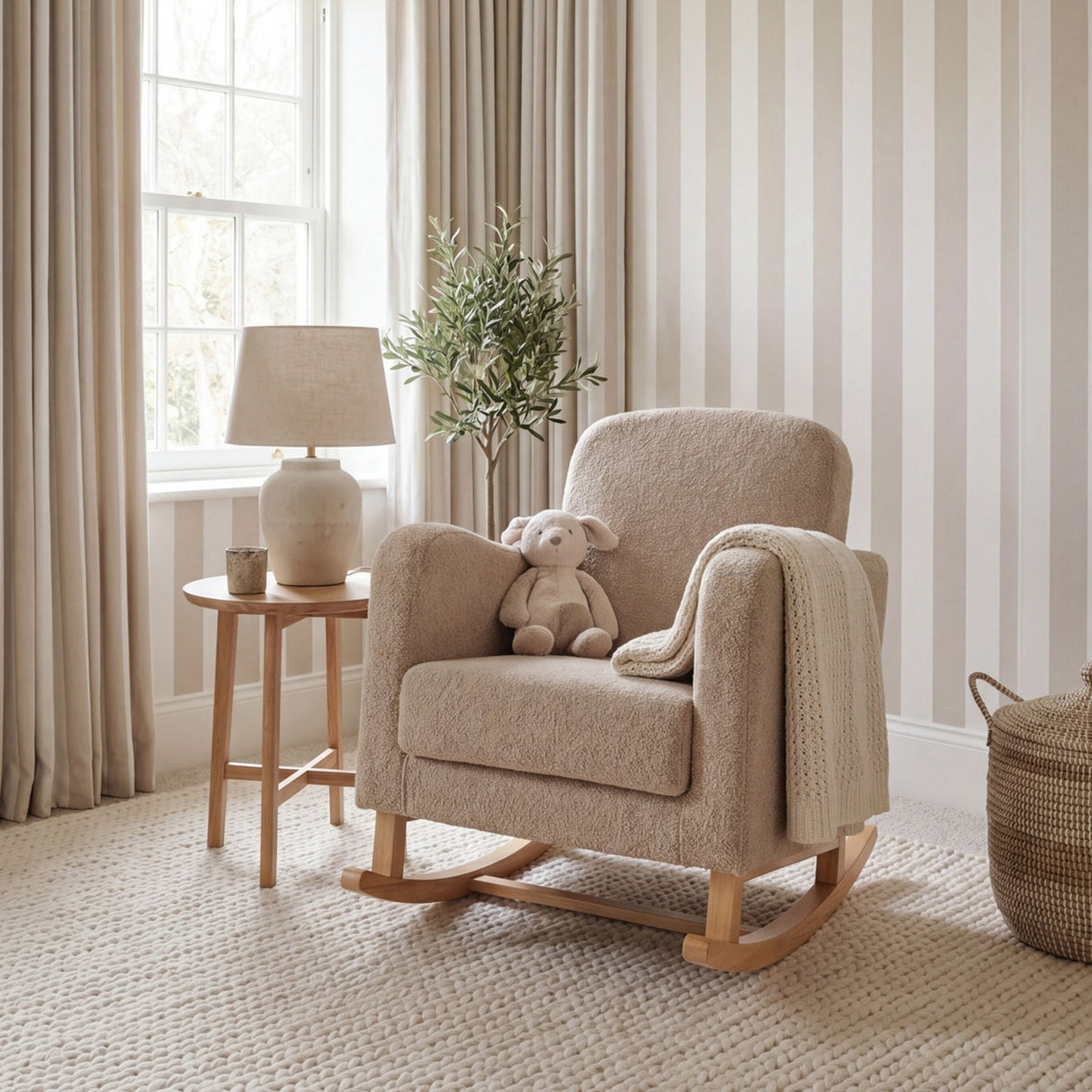 Soother Rocking Nursing Chair - Biscuit