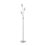 Campani 3 light floor lamp in chrome and satin nickel finish