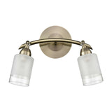 Campani 2 light wall light in bronze finish