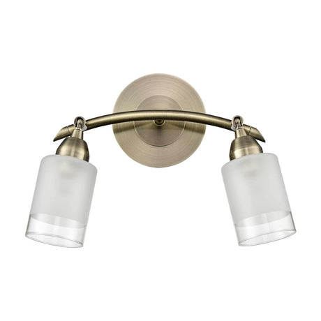Campani 2 light wall light in bronze finish