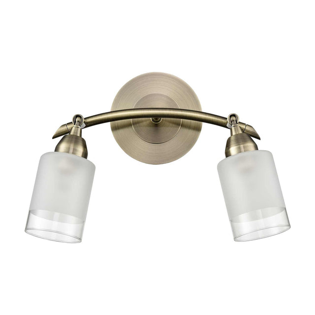 Campani 2 light wall light in bronze finish