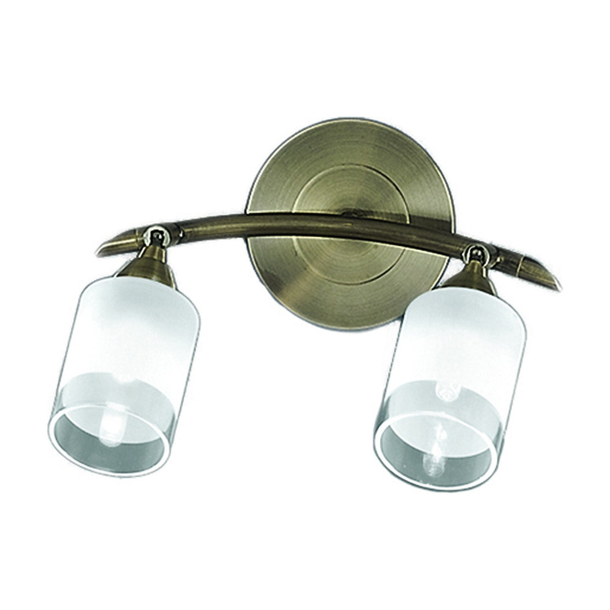 Campani 2 light wall light in bronze finish, alternative view