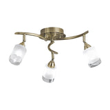 Campani 3 light ceiling light in bronze finish, unlit
