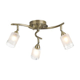 Campani 3 light ceiling light in bronze finish, alternative view