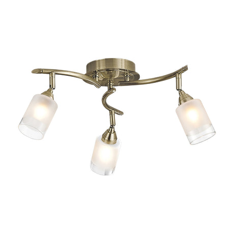 Campani 3 light ceiling light in bronze finish, alternative view