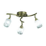 Campani 3 light ceiling light in bronze finish, alternative view